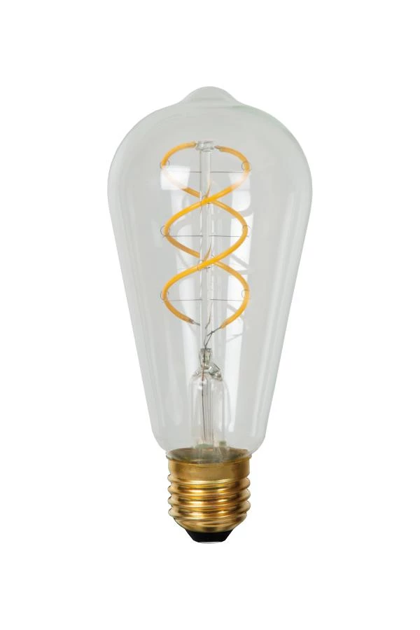 Lucide ST64 - Filament lamp - Ø 6,4 cm - LED Dimb. - E27 - 1x4,9W 2700K - Transparant - uitgezet